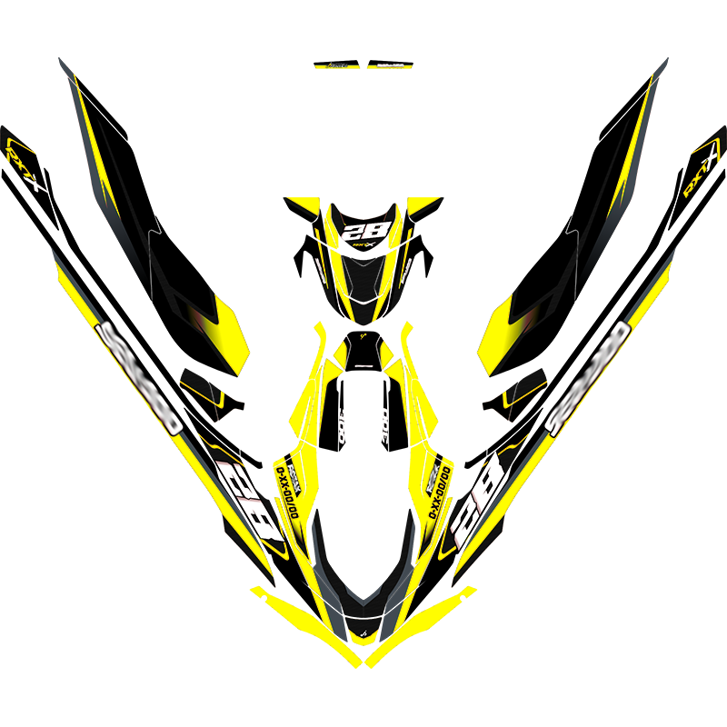 Kit adhesivos Seadoo RXT 3GEN - RACING V1 CARBON
