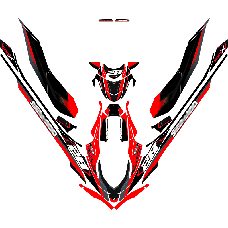 Kit adhesivos Seadoo RXT 3GEN - RACING V1 CARBON