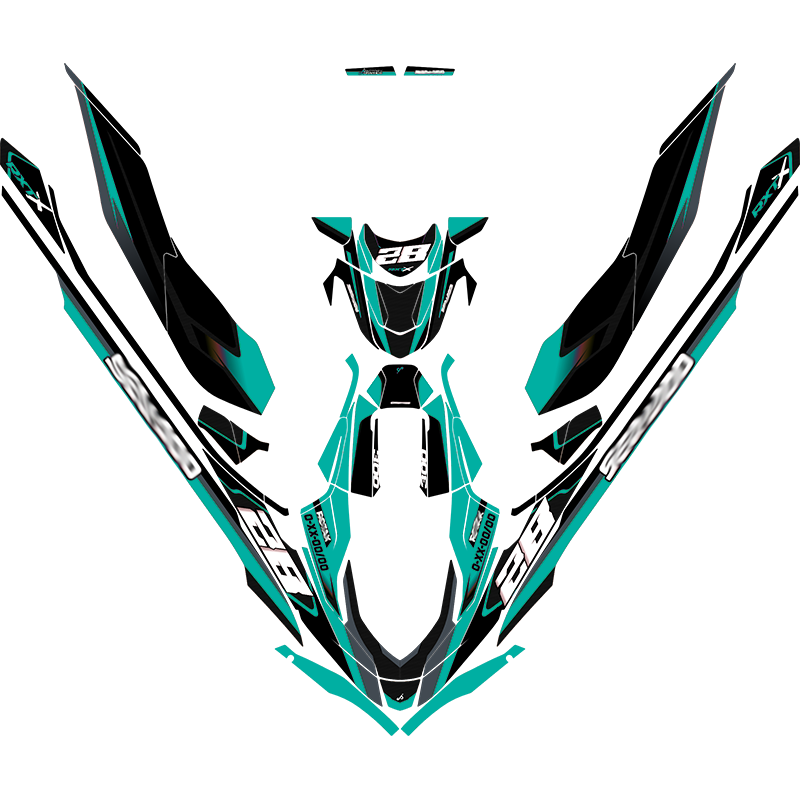 Kit adhesivos Seadoo RXT 3GEN - RACING V1 CARBON
