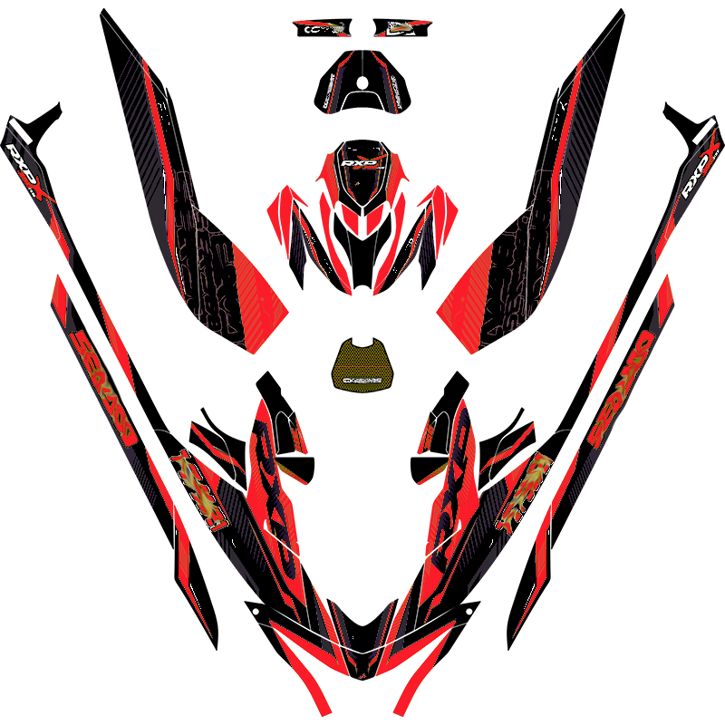Kit adhesivos Seadoo RXP 3GEN - CYBER STRIKE