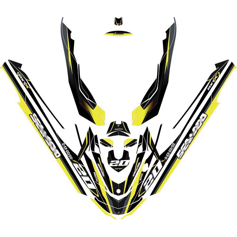 Kit adhesivos Seadoo RXT 2GEN - RACING V1 CARBON