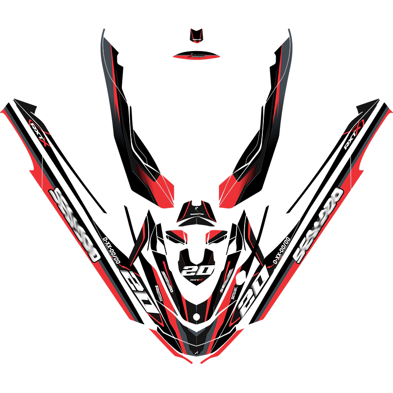 Kit adhesivos Seadoo RXT 2GEN - RACING V1 CARBON