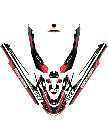 Kit adhesivos Seadoo RXT 2GEN - RACING V1 CARBON