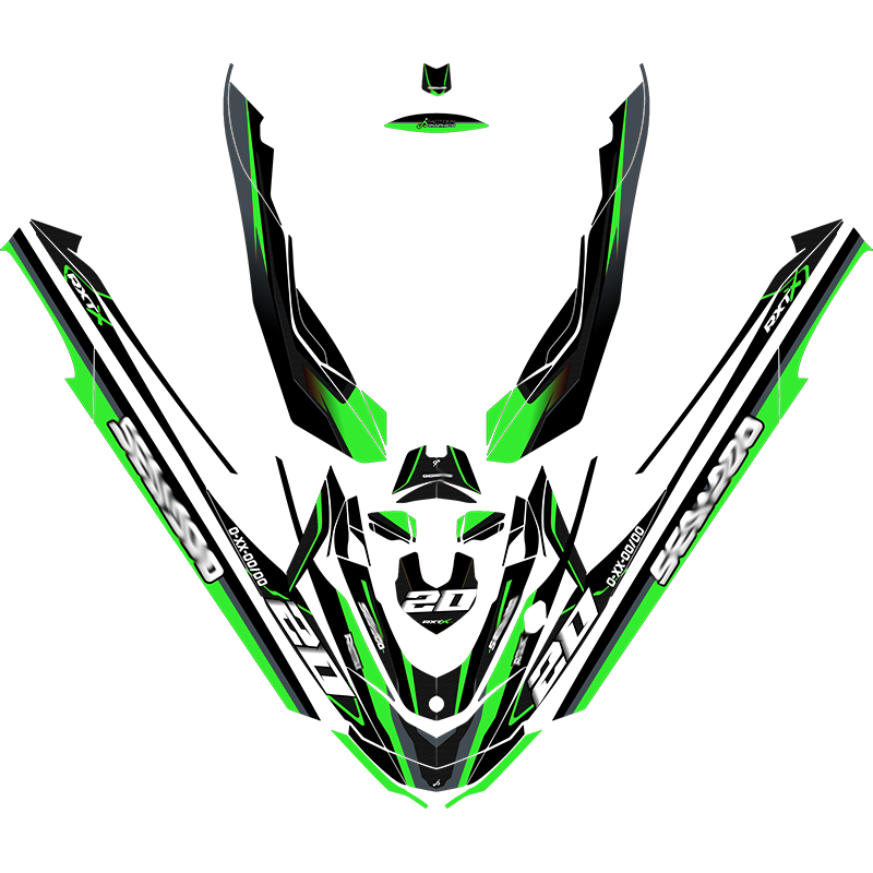Kit adhesivos Seadoo RXT 2GEN - RACING V1 CARBON