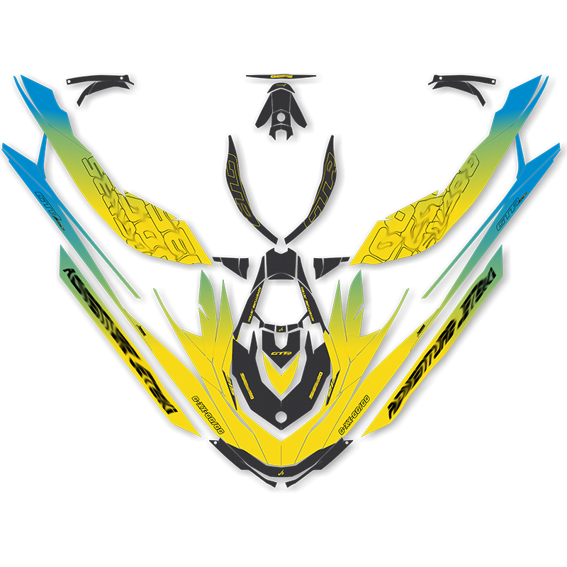 Kit adhesivos Seadoo GTI 2GEN - CARBON SUNSET