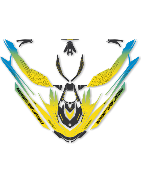 Kit adhesivos Seadoo GTI 2GEN - CARBON SUNSET