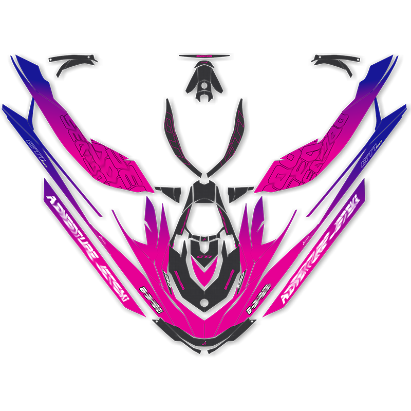 Kit adhesivos Seadoo GTI 2GEN - CARBON SUNSET